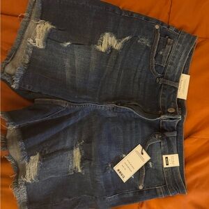 Judy Blue Distressed Blue Jean Shorts